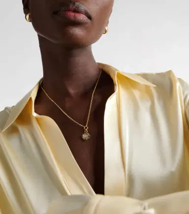 Foundrae Infinite Gratitude 18kt gold pendant necklace with diamonds and sapphires | Thumbnail 2 Foundrae Infinite Gratitude 18kt gold pendant necklace with diamonds and sapphires | Thumbnail 2
