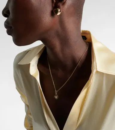 Foundrae Infinite Gratitude 18kt gold pendant necklace with diamonds and sapphires | Thumbnail 3 Foundrae Infinite Gratitude 18kt gold pendant necklace with diamonds and sapphires | Thumbnail 3
