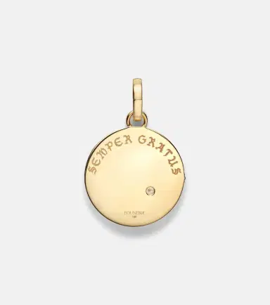 Foundrae Infinite Gratitude Braided Wheat Medium 18kt gold pendant with diamond | Thumbnail 4 Foundrae Infinite Gratitude Braided Wheat Medium 18kt gold pendant with diamond | Thumbnail 4
