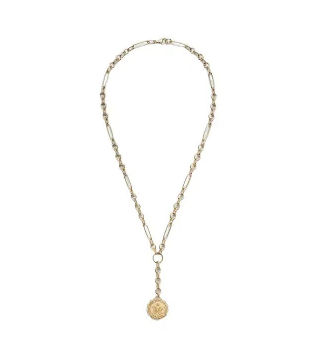 FoundRae Reverie Small 18kt gold pendant necklace with diamonds
