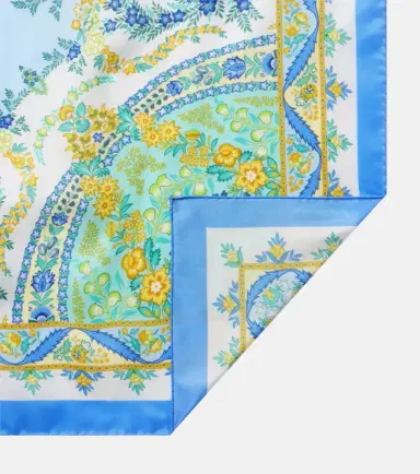 Etro Floral silk twill scarf | Thumbnail 3 Etro Floral silk twill scarf | Thumbnail 3