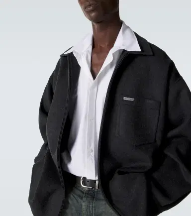 Balenciaga Wool-blend zip-up overshirt | Thumbnail 4 Balenciaga Wool-blend zip-up overshirt | Thumbnail 4