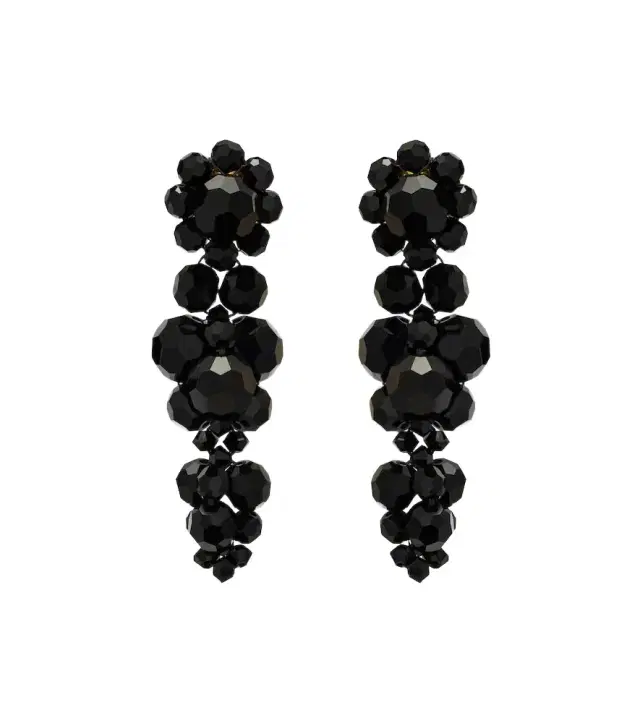 Crystal-embellished drop earrings