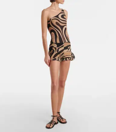 PUCCI Marmo ruffled mesh shorts | Thumbnail 3