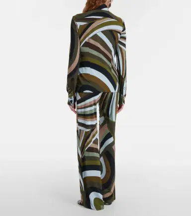 Pucci Printed satin jersey wide-leg pants | Thumbnail 2