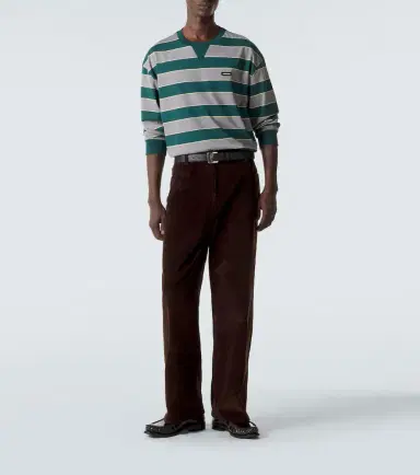 Miu Miu Striped cotton jersey sweatshirt | Thumbnail 2