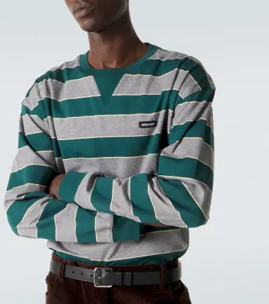 Miu Miu Striped cotton jersey sweatshirt | Thumbnail 5