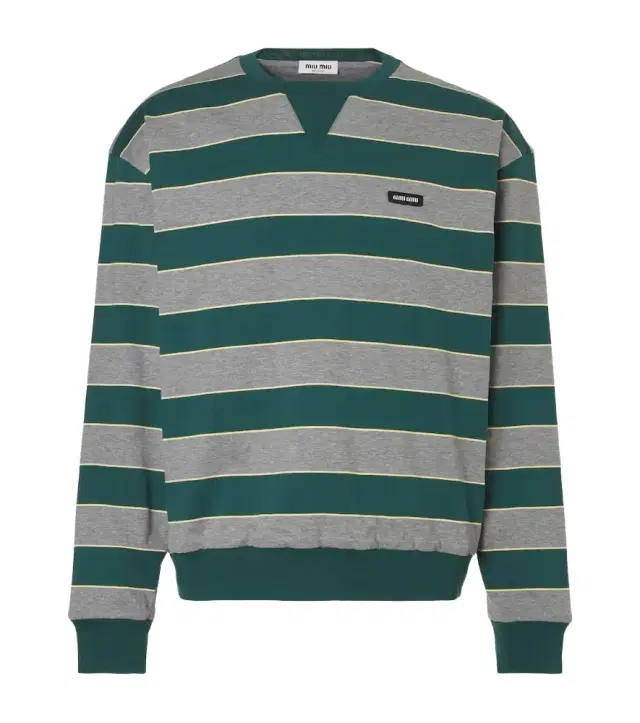 Miu Miu Striped cotton jersey sweatshirt