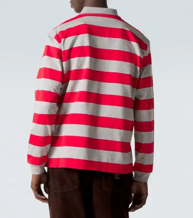 Miu Miu Striped cotton jersey polo shirt | Thumbnail 2