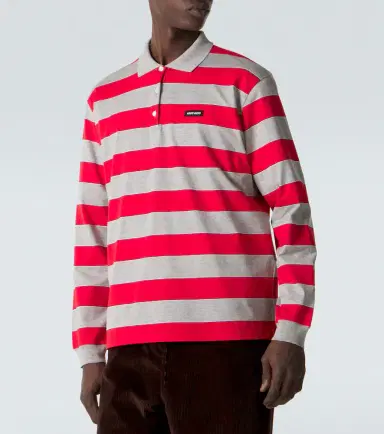 Miu Miu Striped cotton jersey polo shirt | Thumbnail 5