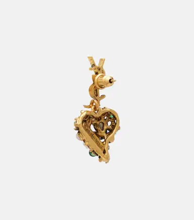 Saint Laurent Cassandre embellished drop earrings | Thumbnail 4