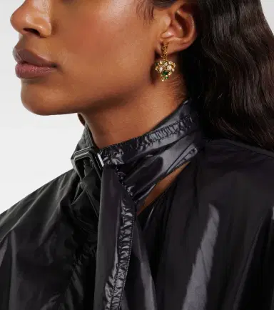 Saint Laurent Cassandre embellished drop earrings | Thumbnail 5