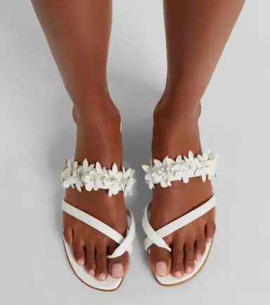 Manolo Blahnik Fiosa appliqué leather thong sandals | Thumbnail 5