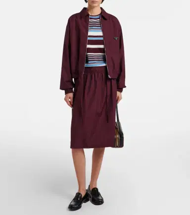Prada Poplin midi skirt | Thumbnail 4