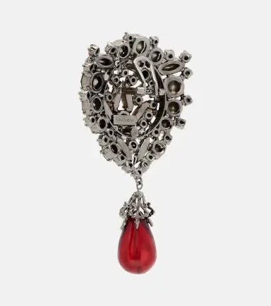 Saint Laurent Crystal-embellished clip-on earrings | Thumbnail 4