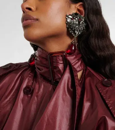 Saint Laurent Crystal-embellished clip-on earrings | Thumbnail 6
