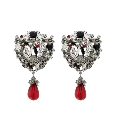 Saint Laurent Crystal-embellished clip-on earrings | Thumbnail 1