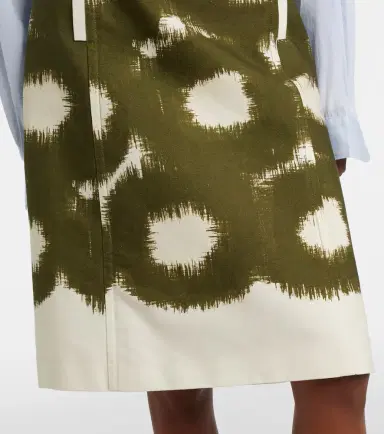 Prada Tie-dye cotton canvas midi skirt | Thumbnail 3