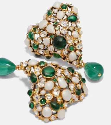 Saint Laurent Embellished clip-on earrings | Thumbnail 2