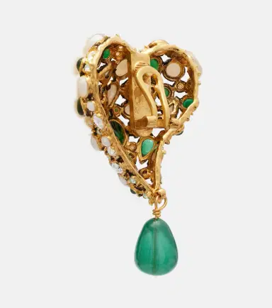 Saint Laurent Embellished clip-on earrings | Thumbnail 4