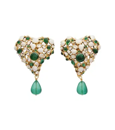 Saint Laurent Embellished clip-on earrings | Thumbnail 1