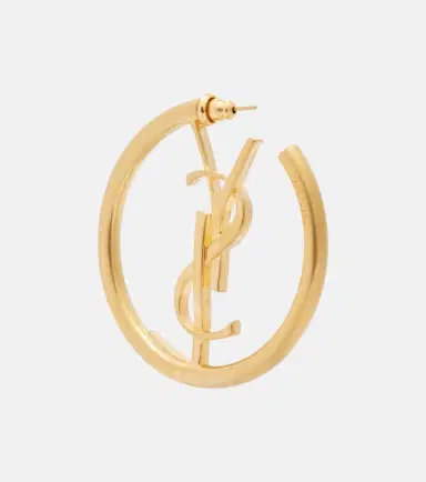 Saint Laurent Cassandre hoop earrings | Thumbnail 3 Saint Laurent Cassandre hoop earrings | Thumbnail 3