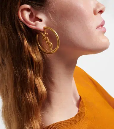 Saint Laurent Cassandre hoop earrings | Thumbnail 5 Saint Laurent Cassandre hoop earrings | Thumbnail 5