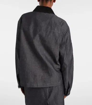 Prada Cotton and linen chambray jacket | Thumbnail 3