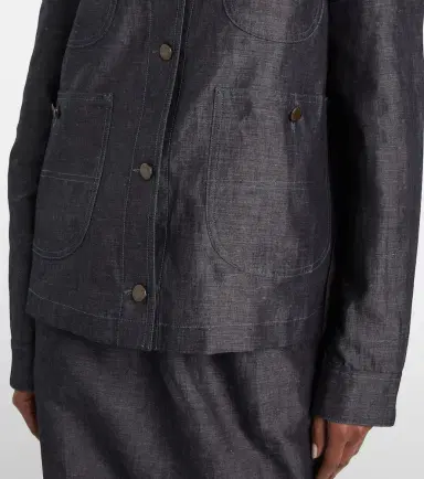 Prada Cotton and linen chambray jacket | Thumbnail 5