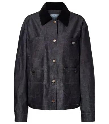 Prada Cotton and linen chambray jacket | Thumbnail 1