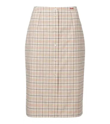 Prada Checked cotton poplin pencil skirt | Thumbnail 1