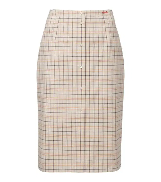 Prada Checked cotton poplin pencil skirt