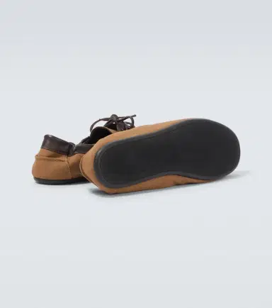 Prada Shuffle leather-trimmed canvas boat shoes | Thumbnail 3