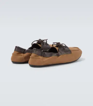 Prada Shuffle leather-trimmed canvas boat shoes | Thumbnail 6
