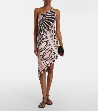 Pucci Abito one-shoulder silk twill minidress | Thumbnail 2