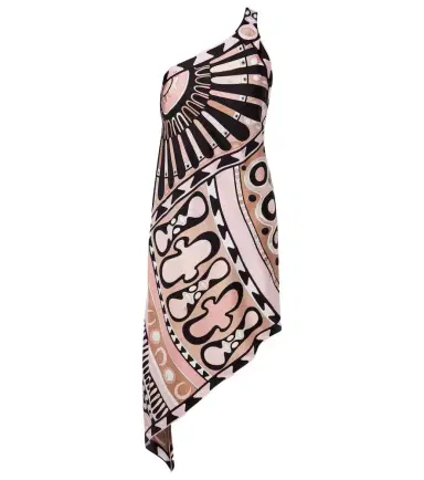 Pucci Abito one-shoulder silk twill minidress | Thumbnail 1