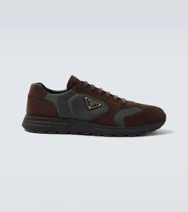 Prada Suede-trimmed sneakers | Thumbnail 2