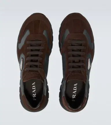 Prada Suede-trimmed sneakers | Thumbnail 4