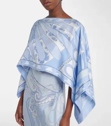 Pucci Orchidee Soleil silk gown and cape set | Thumbnail 2 Pucci Orchidee Soleil silk gown and cape set | Thumbnail 2