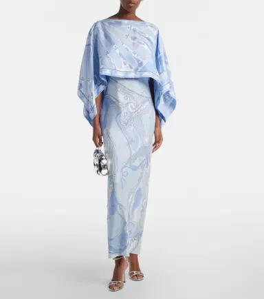 Pucci Orchidee Soleil silk gown and cape set | Thumbnail 4 Pucci Orchidee Soleil silk gown and cape set | Thumbnail 4