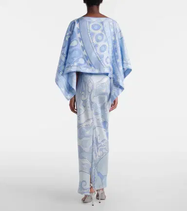 Pucci Orchidee Soleil silk gown and cape set | Thumbnail 5 Pucci Orchidee Soleil silk gown and cape set | Thumbnail 5
