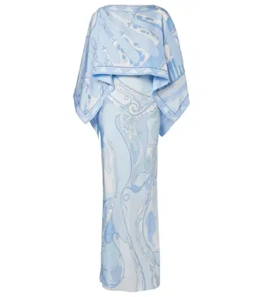 Pucci Orchidee Soleil silk gown and cape set | Thumbnail 1 Pucci Orchidee Soleil silk gown and cape set | Thumbnail 1