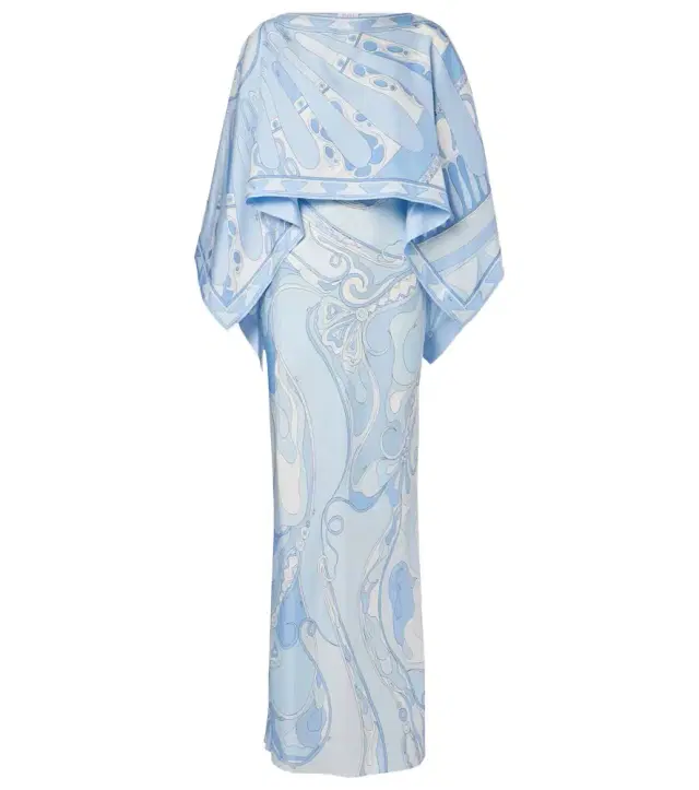 Orchidee Soleil silk gown and cape set