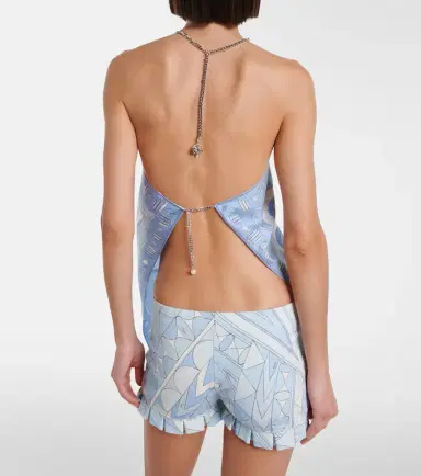 Pucci Angoli silk twill top | Thumbnail 5