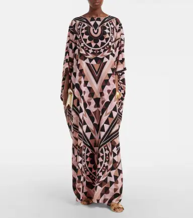 Pucci Manuba silk crêpe de chine kaftan | Thumbnail 3