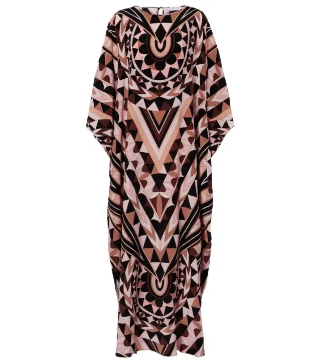 Pucci Manuba silk crêpe de chine kaftan