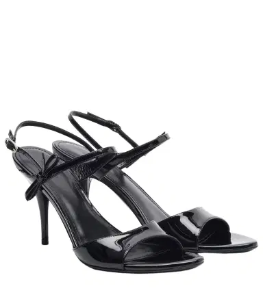 Balenciaga Avenue Bow patent leather sandals | Thumbnail 1 Balenciaga Avenue Bow patent leather sandals | Thumbnail 1