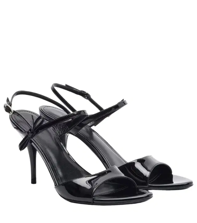 Balenciaga Avenue Bow patent leather sandals