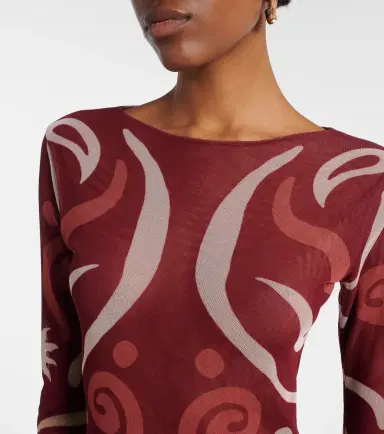 Cala de la Cruz Amay printed mesh maxi dress | Thumbnail 3
