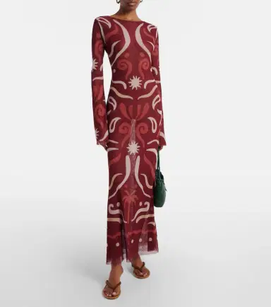 Cala de la Cruz Amay printed mesh maxi dress | Thumbnail 5